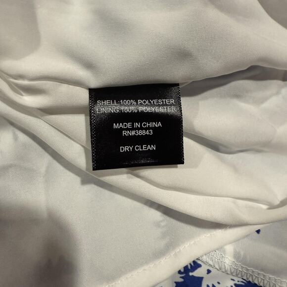 Sam Edelman Dress Womens Size 6 Blue White Floral Puff Sleeve Midi Sundress New - Picture 6 of 13